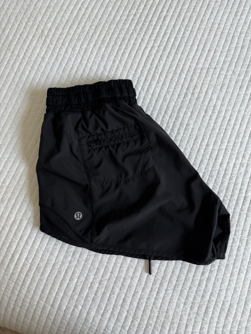 Lululemon Black Run Shorts with Back Pocket
